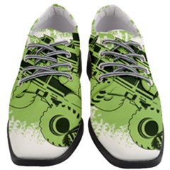 Monster Truck Illustration Green Car Women Heeled Oxford Shoes by Sarkoni