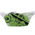 Monster Truck Illustration Green Car Waist Bag  View2