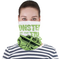 Monster Truck Illustration Green Car Face Seamless Bandana (adult) by Sarkoni