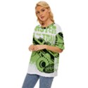 Monster Truck Illustration Green Car Oversized Basic T-Shirt View2