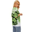 Monster Truck Illustration Green Car Oversized Basic T-Shirt View3