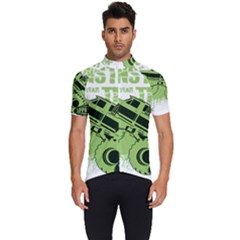 Monster Truck Illustration Green Car Men s Short Sleeve Cycling Jersey by Sarkoni