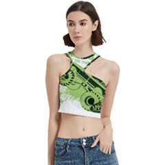 Monster Truck Illustration Green Car Cut Out Top by Sarkoni