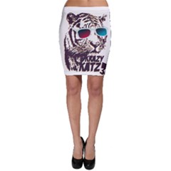 Krazy Katz 3d Tiger Roar Animal Bodycon Skirt