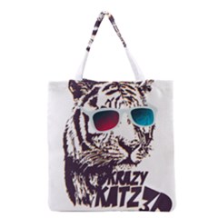 Krazy Katz 3d Tiger Roar Animal Grocery Tote Bag by Sarkoni