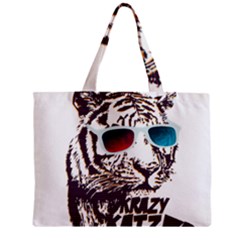 Krazy Katz 3d Tiger Roar Animal Zipper Mini Tote Bag by Sarkoni