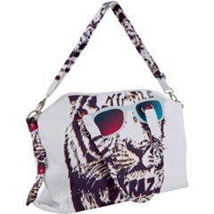 Krazy Katz 3d Tiger Roar Animal Canvas Crossbody Bag by Sarkoni