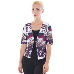 Krazy Katz 3d Tiger Roar Animal Cropped Button Cardigan by Sarkoni