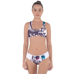 Krazy Katz 3d Tiger Roar Animal Criss Cross Bikini Set by Sarkoni