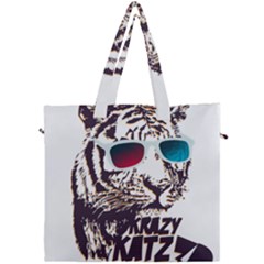 Krazy Katz 3d Tiger Roar Animal Canvas Travel Bag by Sarkoni