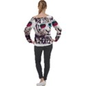 Krazy Katz 3d Tiger Roar Animal Off Shoulder Long Sleeve Velour Top View2