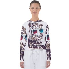 Krazy Katz 3d Tiger Roar Animal Women s Slouchy Sweat by Sarkoni