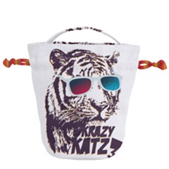 Krazy Katz 3d Tiger Roar Animal Drawstring Bucket Bag by Sarkoni