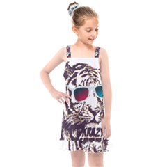 Krazy Katz 3d Tiger Roar Animal Kids  Overall Dress by Sarkoni