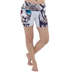 Krazy Katz 3d Tiger Roar Animal Lightweight Velour Yoga Shorts by Sarkoni