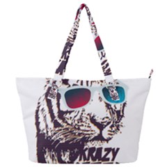 Krazy Katz 3d Tiger Roar Animal Full Print Shoulder Bag by Sarkoni