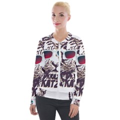 Krazy Katz 3d Tiger Roar Animal Velvet Zip Up Jacket by Sarkoni