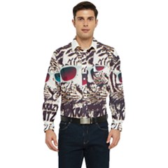 Krazy Katz 3d Tiger Roar Animal Men s Long Sleeve Pocket Shirt  by Sarkoni