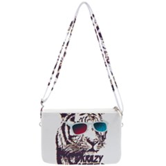 Krazy Katz 3d Tiger Roar Animal Double Gusset Crossbody Bag by Sarkoni