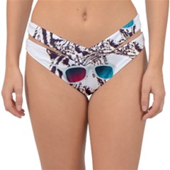 Krazy Katz 3d Tiger Roar Animal Double Strap Halter Bikini Bottoms by Sarkoni