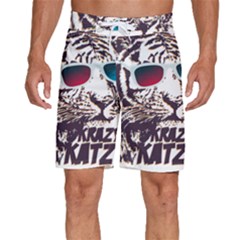 Krazy Katz 3d Tiger Roar Animal Men s Beach Shorts by Sarkoni