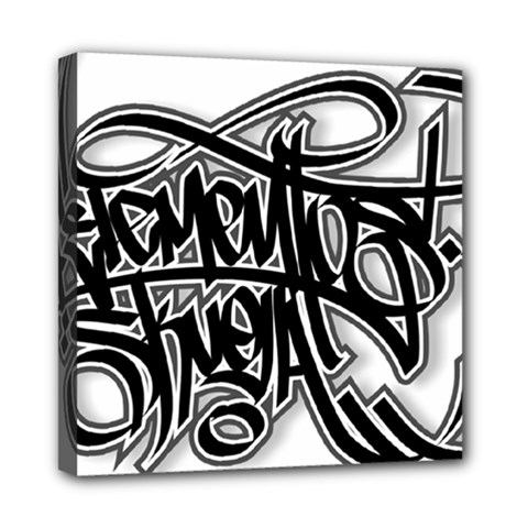 Hip Hop Music Drawing Art Graffiti Mini Canvas 8  X 8  (stretched) by Sarkoni