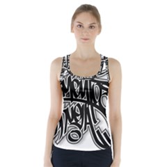 Hip Hop Music Drawing Art Graffiti Racer Back Sports Top by Sarkoni