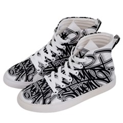 Hip Hop Music Drawing Art Graffiti Men s Hi-top Skate Sneakers