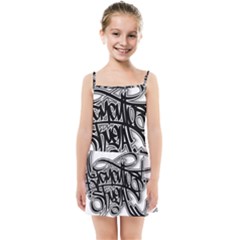 Hip Hop Music Drawing Art Graffiti Kids  Summer Sun Dress by Sarkoni