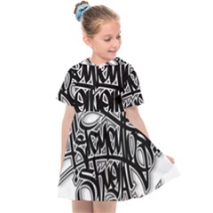 Hip Hop Music Drawing Art Graffiti Kids  Sailor Dress by Sarkoni