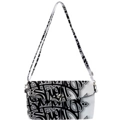 Hip Hop Music Drawing Art Graffiti Removable Strap Clutch Bag by Sarkoni