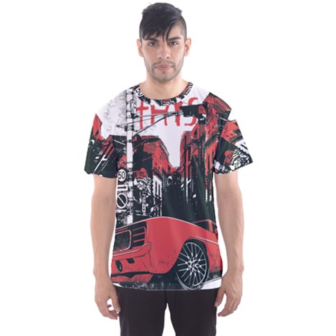 Cars City Fear This Poster Men s Sport Mesh T-shirt by Sarkoni