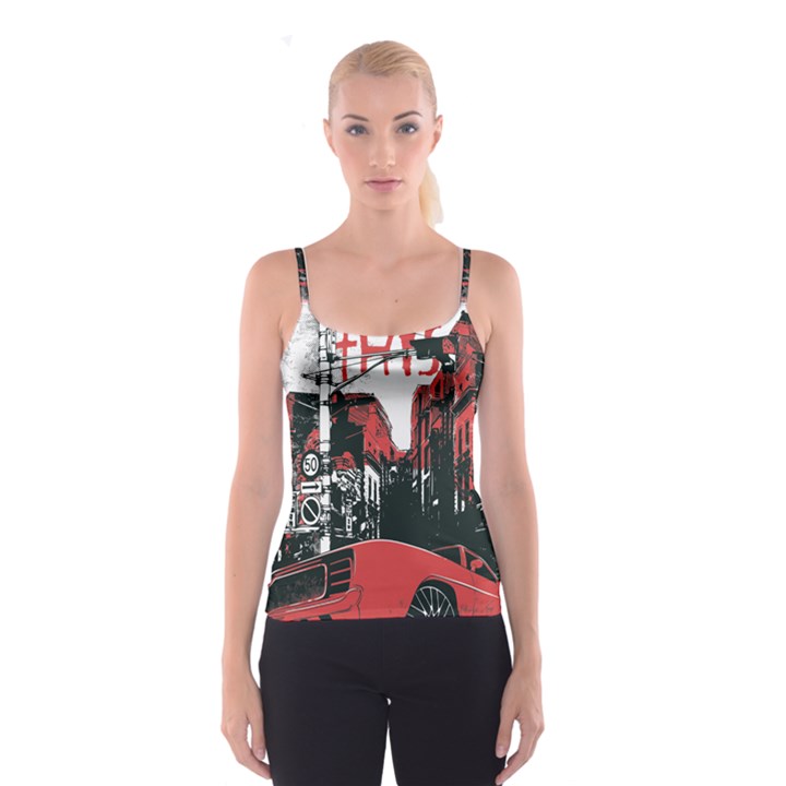 Cars City Fear This Poster Spaghetti Strap Top