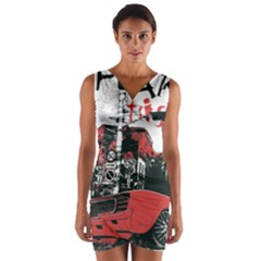 Cars City Fear This Poster Wrap Front Bodycon Dress by Sarkoni