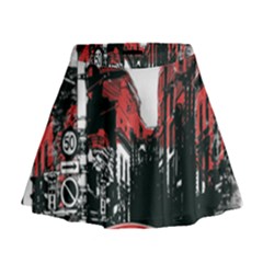 Cars City Fear This Poster Mini Flare Skirt by Sarkoni