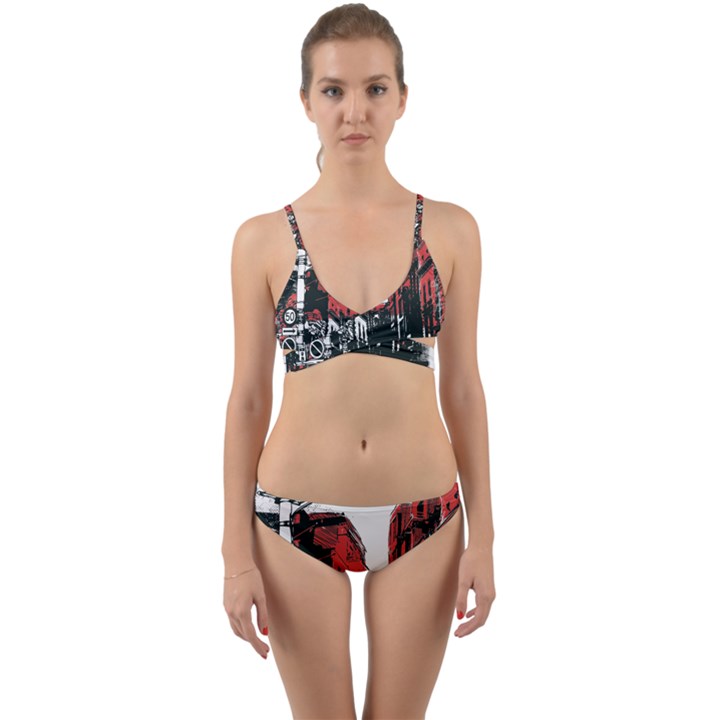 Cars City Fear This Poster Wrap Around Bikini Set