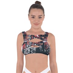 Cars City Fear This Poster Bandaged Up Bikini Top by Sarkoni