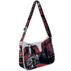 Cars City Fear This Poster Zip Up Shoulder Bag by Sarkoni