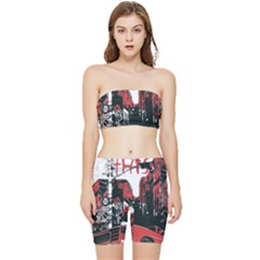 Cars City Fear This Poster Stretch Shorts And Tube Top Set by Sarkoni