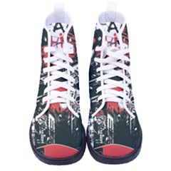 Cars City Fear This Poster Men s High-top Canvas Sneakers by Sarkoni