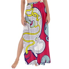 Fresh Urban Cartoon Monster Illustration Cartoon Character Text Maxi Chiffon Tie-up Sarong by Sarkoni