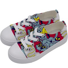 Fresh Urban Cartoon Monster Illustration Cartoon Character Text Kids  Low Top Canvas Sneakers by Sarkoni