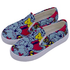 Fresh Urban Cartoon Monster Illustration Cartoon Character Text Kids  Canvas Slip Ons by Sarkoni