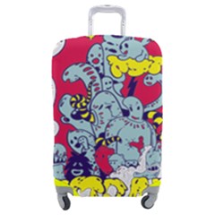 Fresh Urban Cartoon Monster Illustration Cartoon Character Text Luggage Cover (medium) by Sarkoni