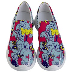 Fresh Urban Cartoon Monster Illustration Cartoon Character Text Women s Lightweight Slip Ons by Sarkoni