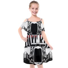 Vintage Car Hot Rod Motor Vehicle Kids  Cut Out Shoulders Chiffon Dress by Sarkoni