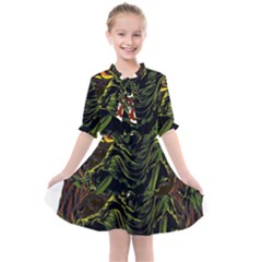 Grim Reaper Above Art  Monster Moon Letter Poster Kids  All Frills Chiffon Dress by Sarkoni