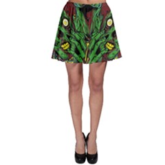 Zombie Star Monster Green Monster Skater Skirt by Sarkoni