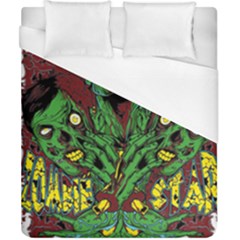 Zombie Star Monster Green Monster Duvet Cover (california King Size) by Sarkoni