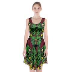 Zombie Star Monster Green Monster Racerback Midi Dress by Sarkoni